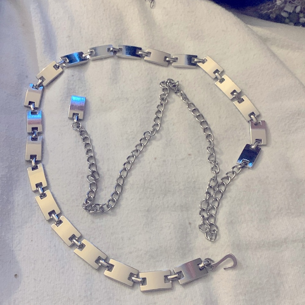 Silver Tone Hipster Belt